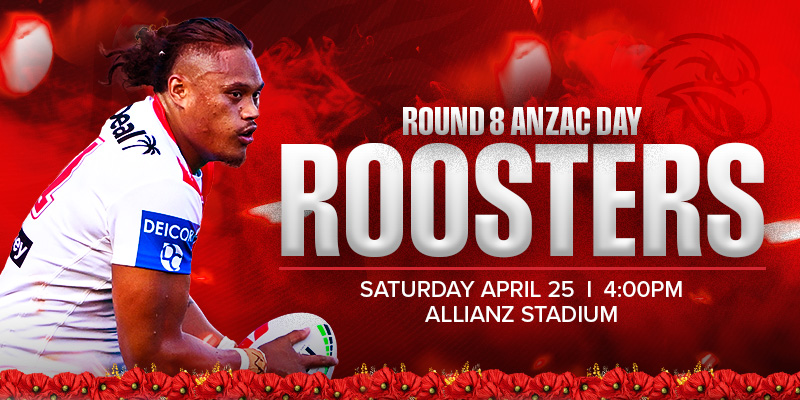 Round 8 v Roosters Tile Image