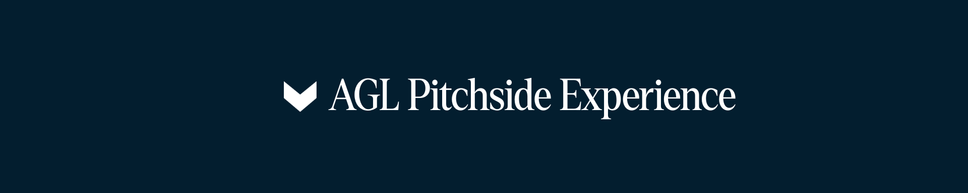 AGL Pitchside Experience Register Banner